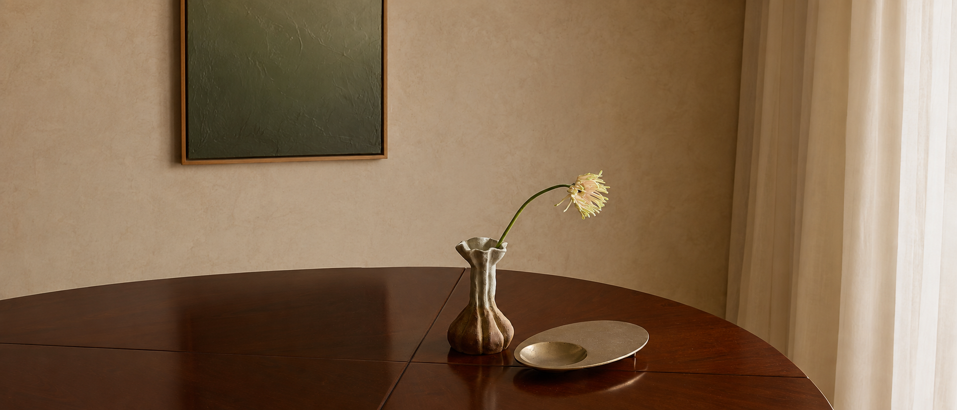 Thoughtfully styled interior with decorative objects