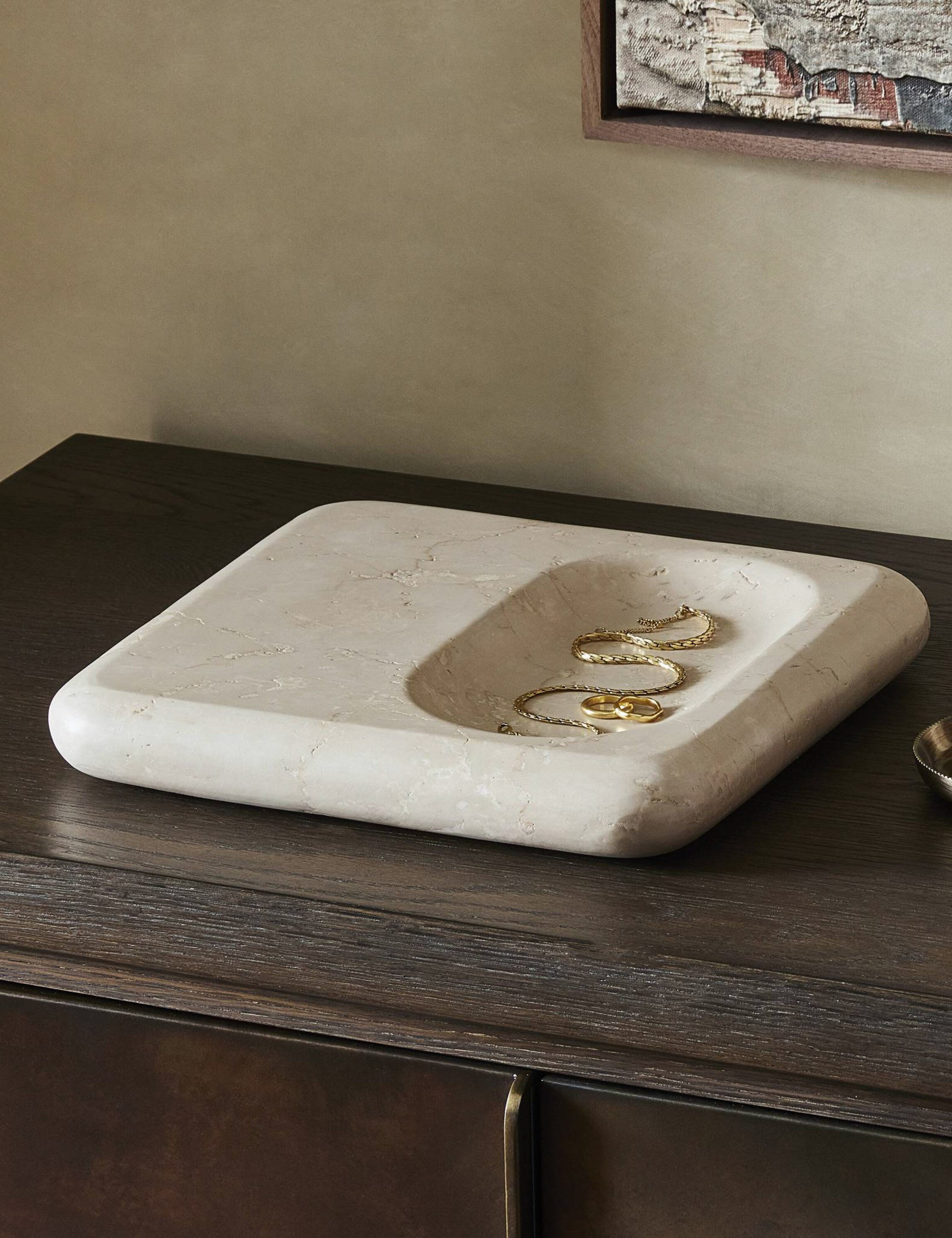 Natural Marble Stone Catchall - Brown - Image 7