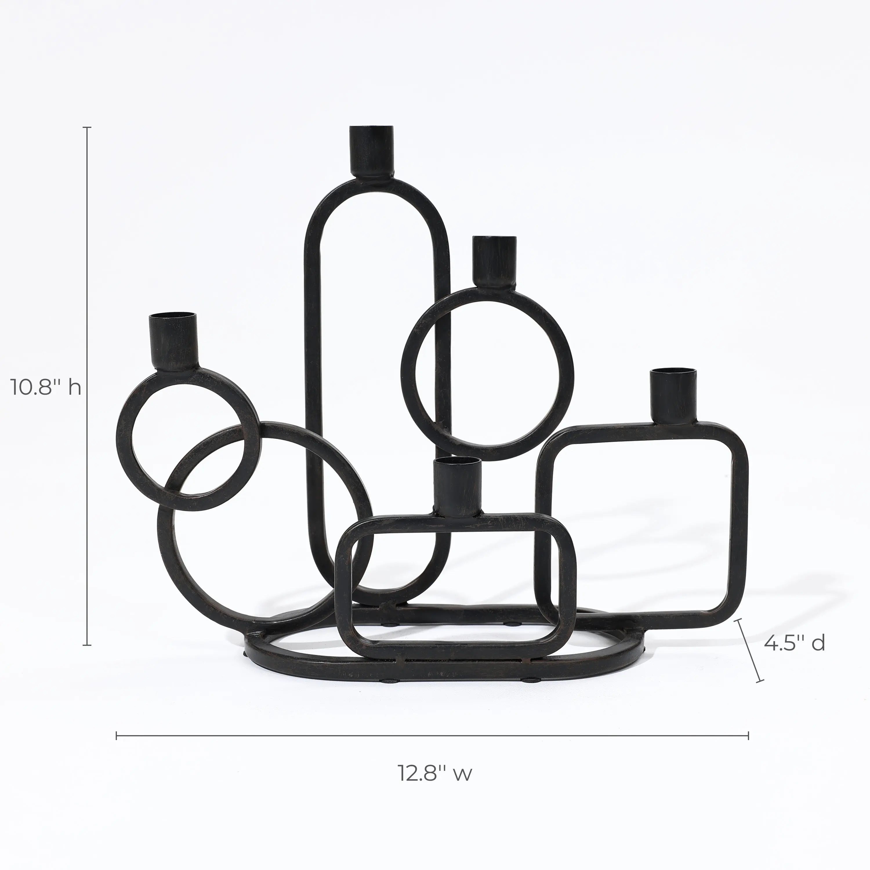 5-Taper black metal candle holder - Image 6