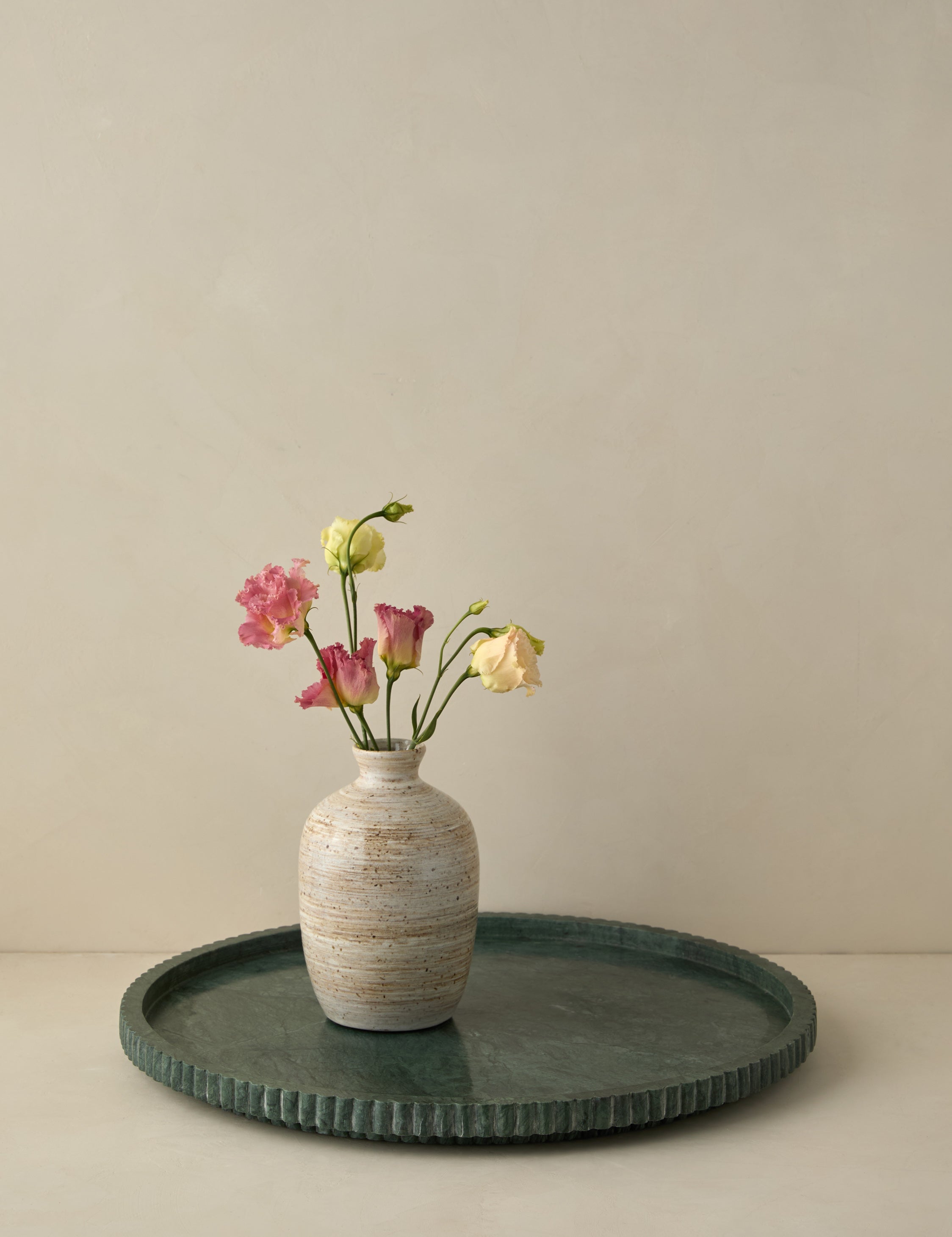 Fluted Green Marble Tray - Green - Image 2