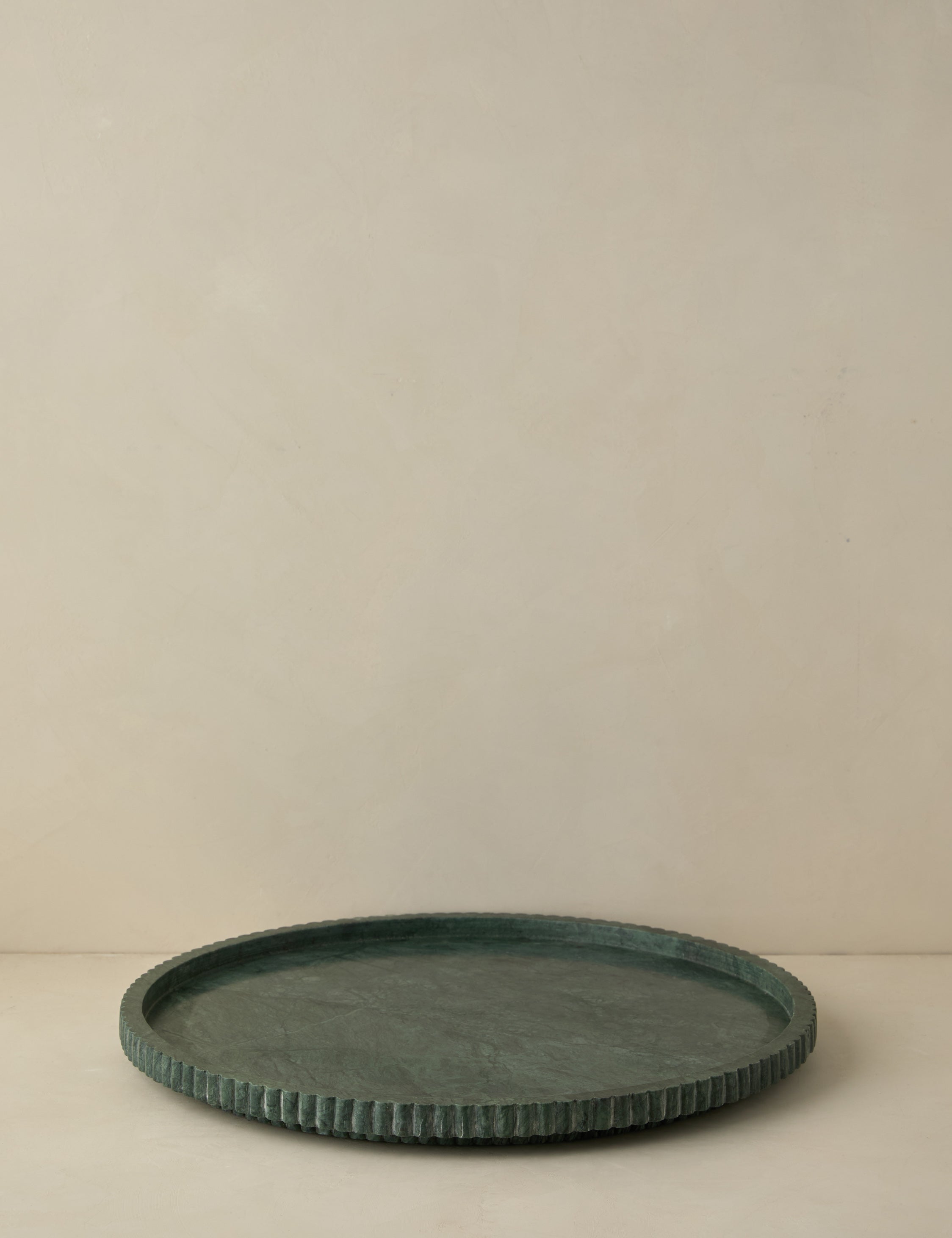 Fluted Green Marble Tray - Green - Image 3