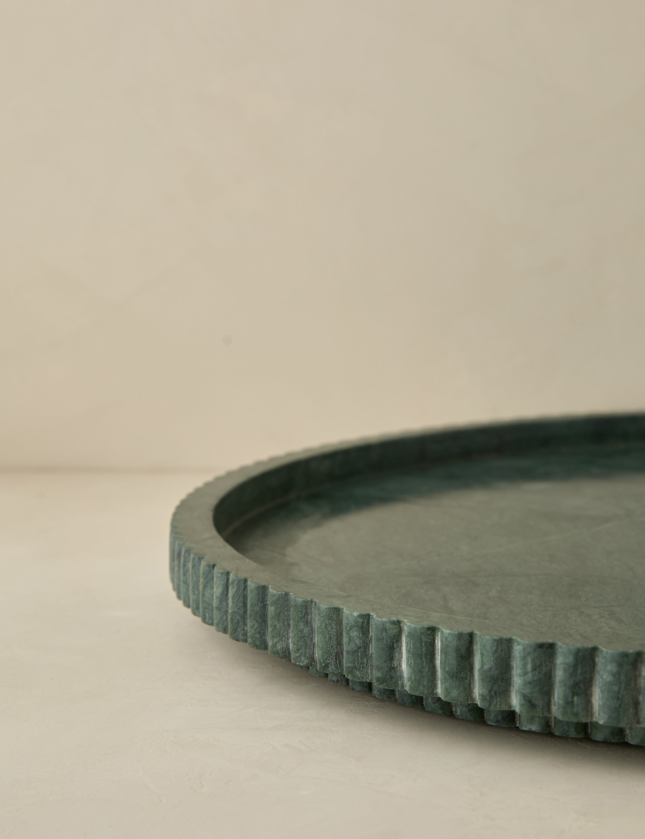 Fluted Green Marble Tray - Green - Image 4