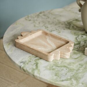 Modern Travertine Resin Tray - Travertine