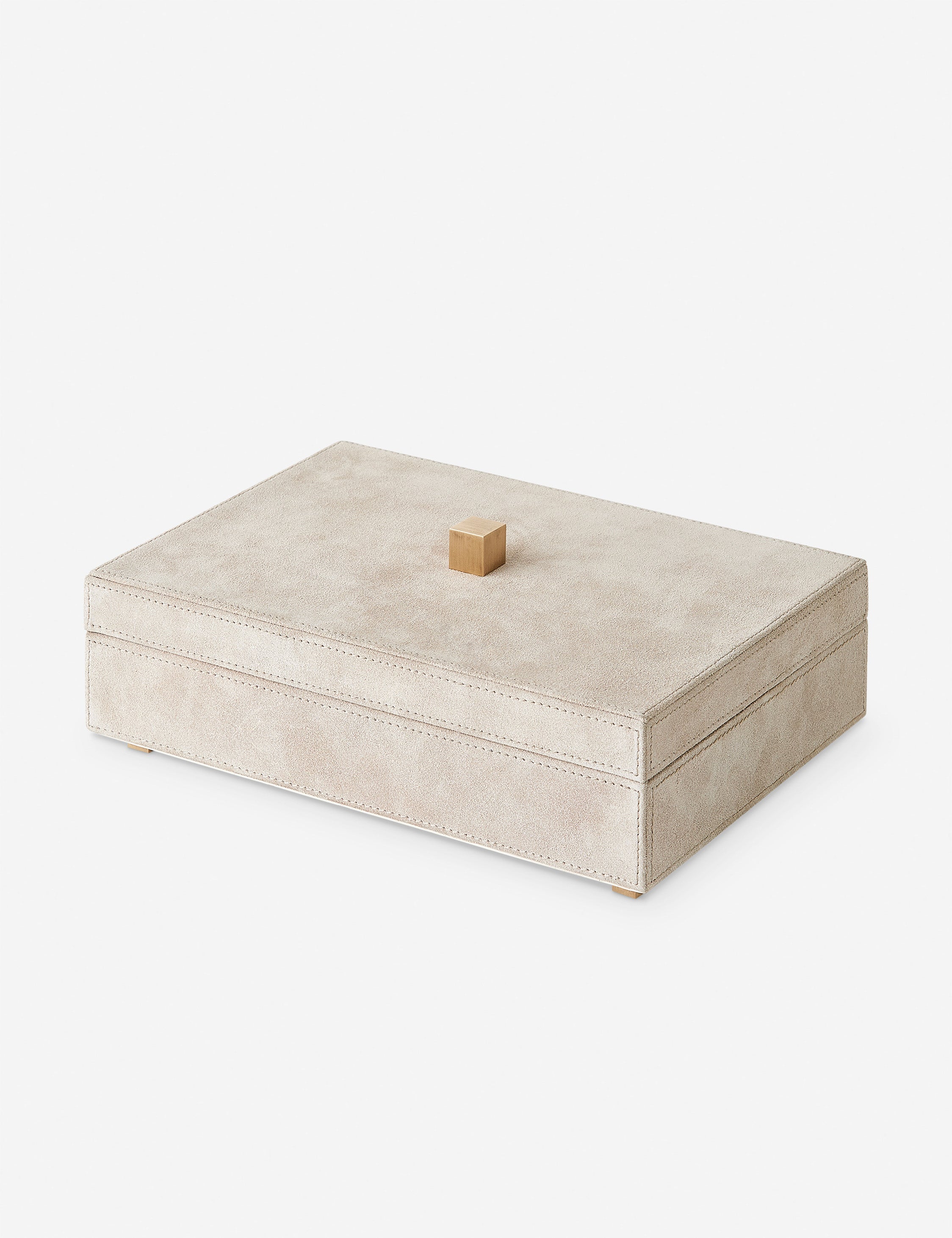 Decorative Brass Leather Box - Parchment - Image 4