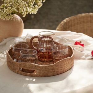 Organic Rattan Tray - Natural