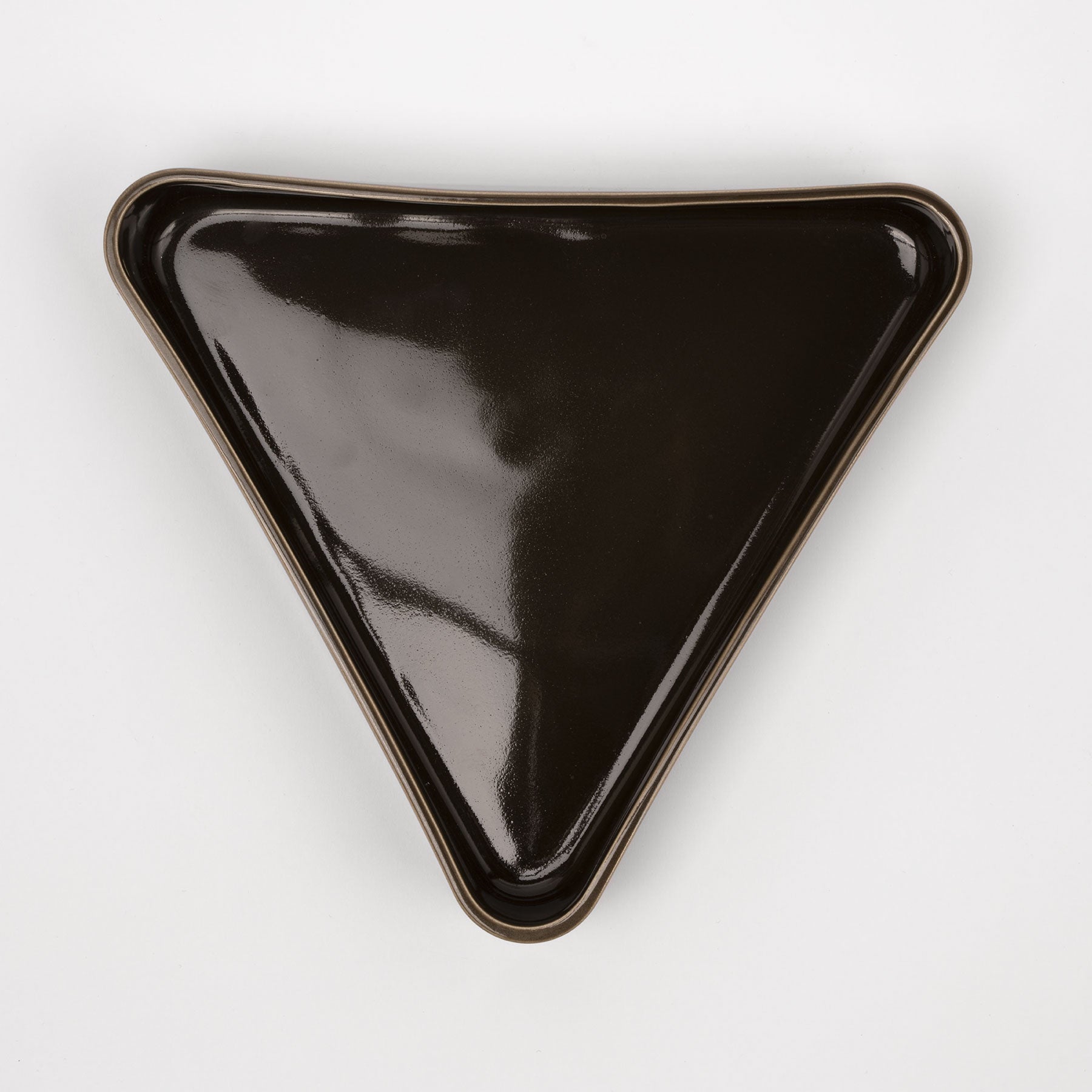 Wetland Green Fruit Tray - Sculpted Rounded Triangle - Image 3