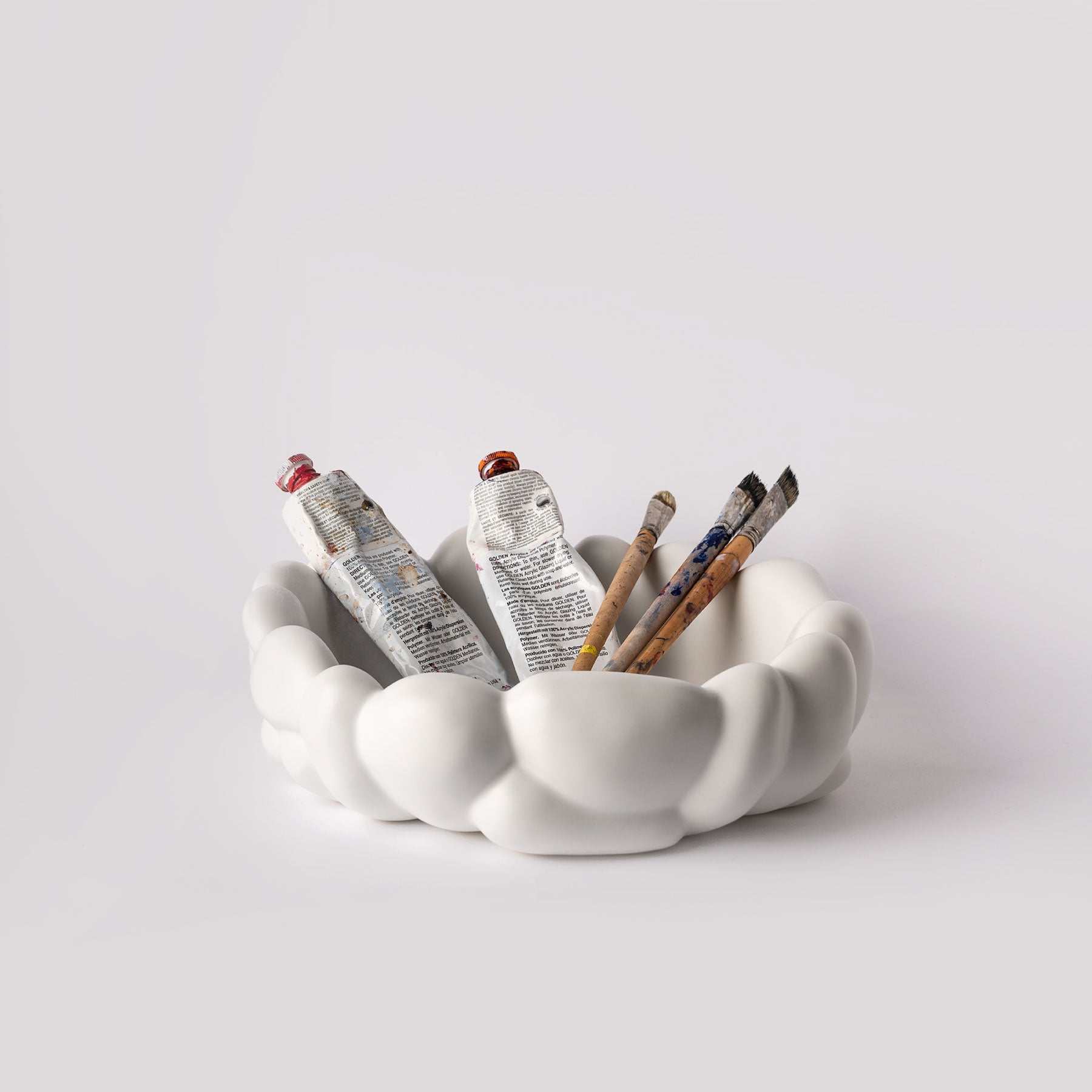 Vaporous Grey Centerpiece Bowl - Soft Cloud-Edge Silhouette - Image 2