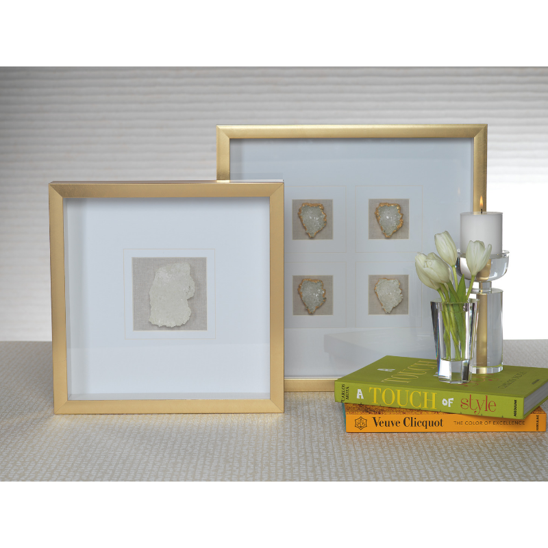 Gold Framed Crystal Cluster Wall Art - Image 2