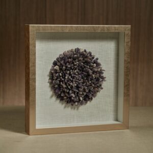 Gold Framed Amethyst Crystal Wall Art