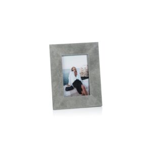 Shoreline Gray Suede Photo Frame