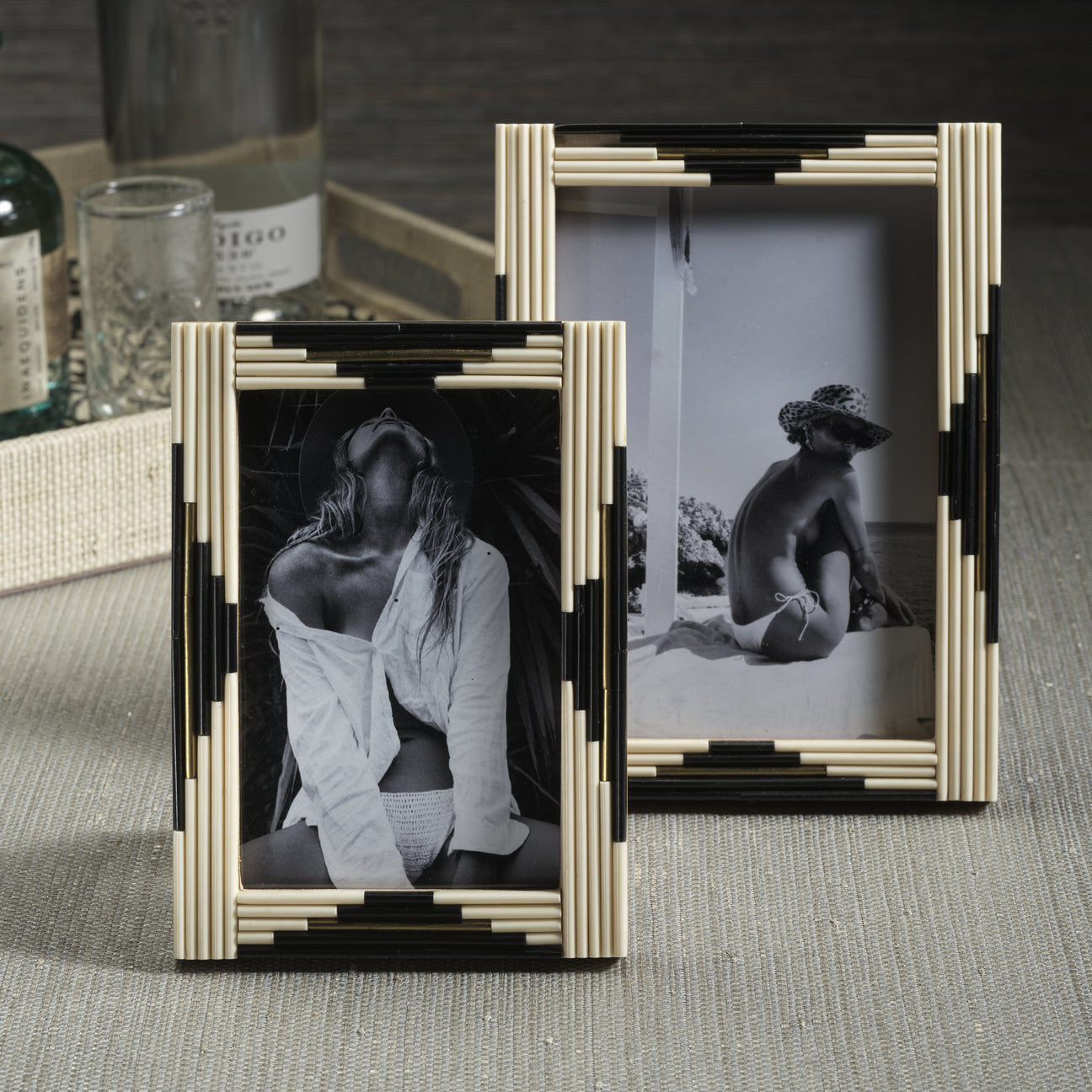 Piped Resin and Brass Inlaid Photo Frame - Image 2